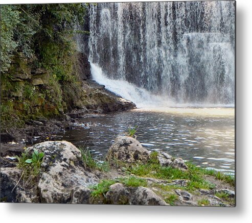 Waterfall Metal Print featuring the photograph Fishing Hole by Deb Halloran