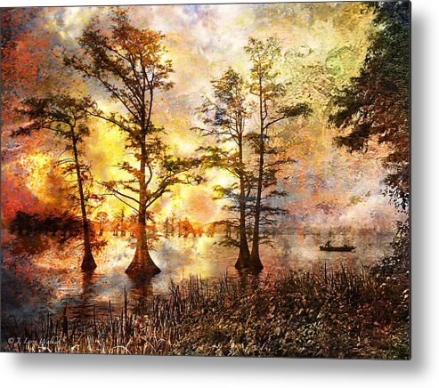 J Larry Walker Metal Print featuring the digital art Fishing In Another World by J Larry Walker