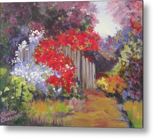 Flowers Metal Print featuring the painting Flower Garden by Sharon Casavant
