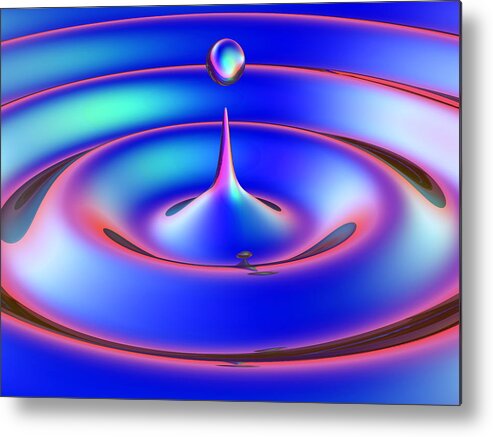 Fluid Metal Print featuring the digital art Fluidum 2 by Andreas Thust