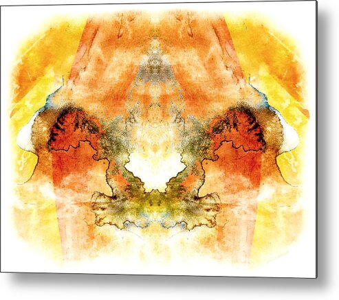 Inkblot Metal Print featuring the painting Fly to the Sun by Melissa Bittinger