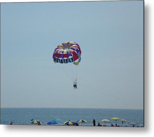 Para Sailing Point Pleasant Metal Print featuring the photograph Flying High by Kenneth Cole