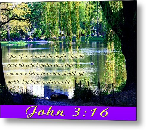 John 3:16 Metal Print featuring the mixed media For GOD So Loved- by Terry Wallace