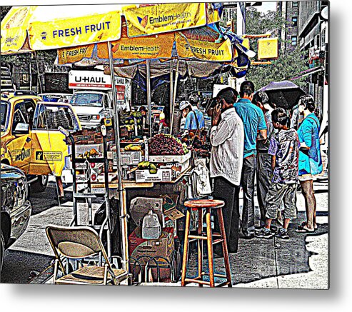 Fruitstand Metal Print featuring the photograph Fresh Fruit by Miriam Danar