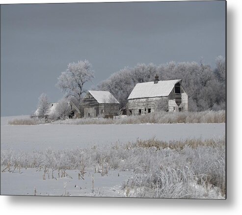 Frozen In Time By Laurie Wilcox Photography; Frozen In Time By Laurie Wilcox Photography At Fine Art America; Old Abandon Barns Metal Print featuring the photograph Frozen in Time by Laurie Wilcox