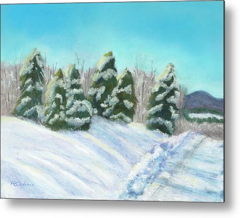 Snow Metal Print featuring the painting Frozen Sunshine by Arlene Crafton