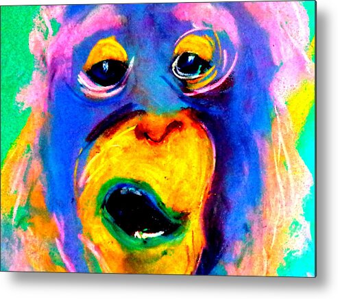Animals Metal Print featuring the painting Funky Monkey Art Print by Sue Jacobi