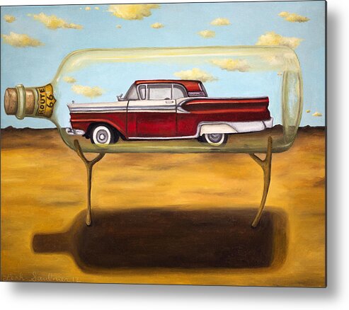 Galaxy Metal Print featuring the painting Galaxie In A Bottle by Leah Saulnier The Painting Maniac