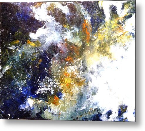 Sky Metal Print featuring the painting Galaxy 1 by Betty M M Wong