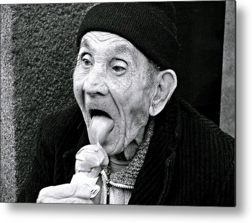 Gelato Metal Print featuring the photograph Gelato and The Old Man by Annie DeMilo