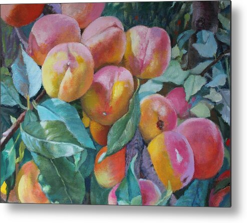  Metal Print featuring the painting Georgia Peachers by Michael McDougall