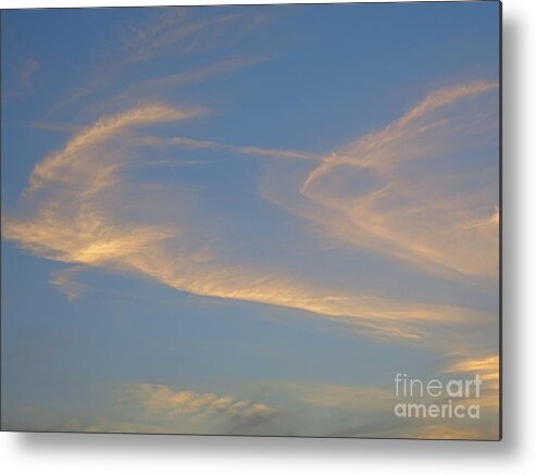 Ghost Clouds At Sunset. Metal Print featuring the photograph Ghost Clouds at Sunset. by Robert Birkenes