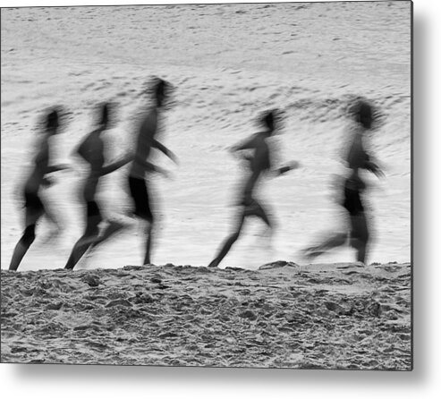 Beach Metal Print featuring the photograph Ghost Runners by Georgette Grossman