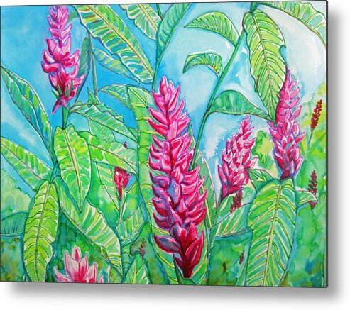 Ginger Metal Print featuring the painting Ginger Jungle by Kelly Smith