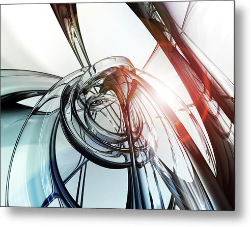 White Background Metal Print featuring the photograph Glass 02 by Mina De La O