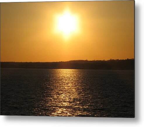 Sun Metal Print featuring the photograph Glowing Sunset by Tammie Miller