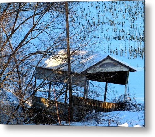 Wooden Covered Bridge Metal Print featuring the photograph Gotcha Covered by Wild Thing