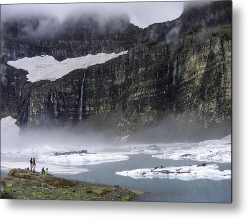 Alex Blondeau Metal Print featuring the photograph Grinnell in the Clouds by Alex Blondeau