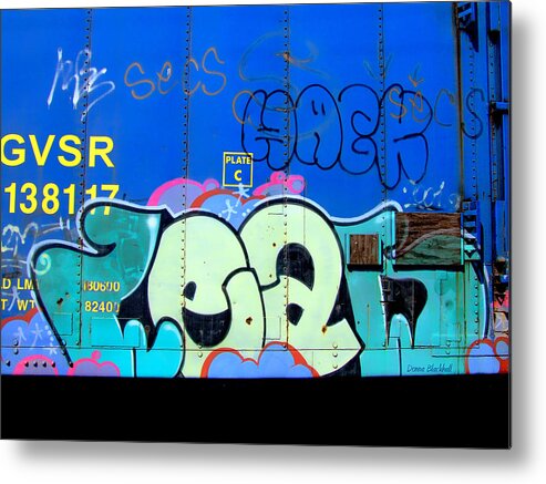 Graffiti Metal Print featuring the photograph Hack by Donna Blackhall