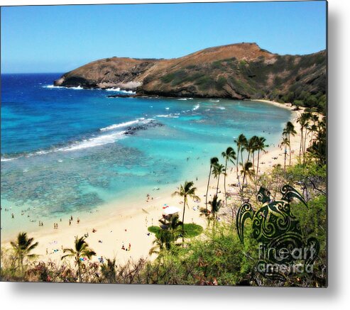 Hanauma Bay Metal Print featuring the photograph Hanauma Bay with Turtle by Mindy Bench