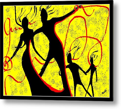 Family Metal Print featuring the digital art Happy Family by Rashi Chaturvedi