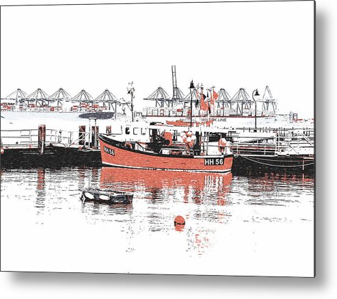 Richard Reeve Metal Print featuring the photograph Harwich - Fishing Boat by Richard Reeve