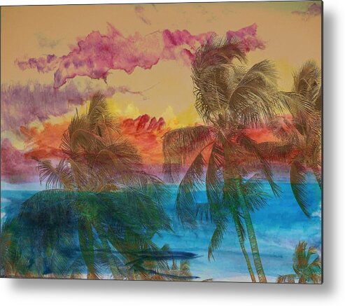 Hawaii Metal Print featuring the photograph Hawaiian Sunset by Athala Bruckner