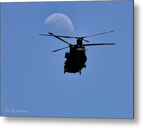 Moon Metal Print featuring the photograph Heading Home by Lucy VanSwearingen