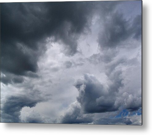 Clouds Metal Print featuring the photograph Heaven Looks Angry by Vivian Martin