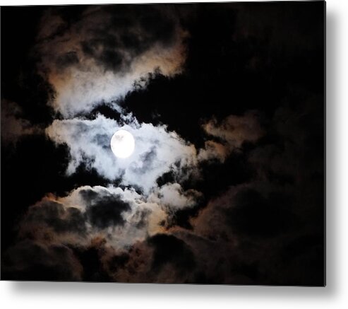 Moon Metal Print featuring the photograph Heavenly Moon by Marie-Claire Dole