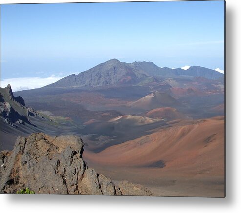 Heleakalu Metal Print featuring the photograph Heleakala volcano in Maui by Richard Reeve