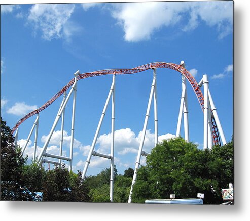 Hershey Metal Print featuring the photograph Hershey Park - Storm Runner Roller Coaster - 12126 by DC Photographer