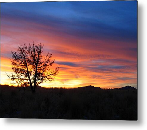 Sunset Landscape Metal Print featuring the photograph High Desert Sunset by Kevin Desrosiers