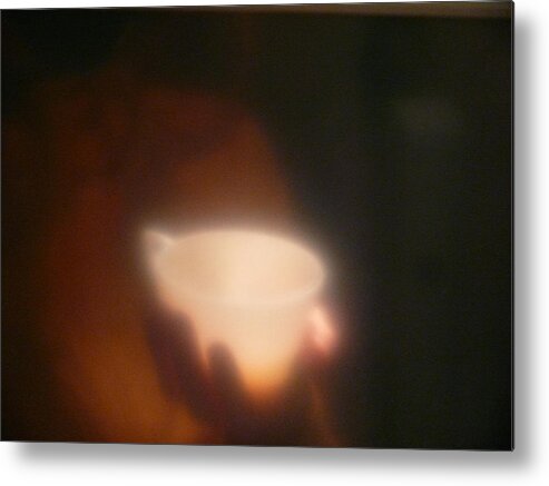 Holding The Light Metal Print featuring the photograph Holding the Light by Evelyn Tambour