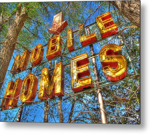 Sign Metal Print featuring the photograph Homes That Are Mobile by HW Kateley