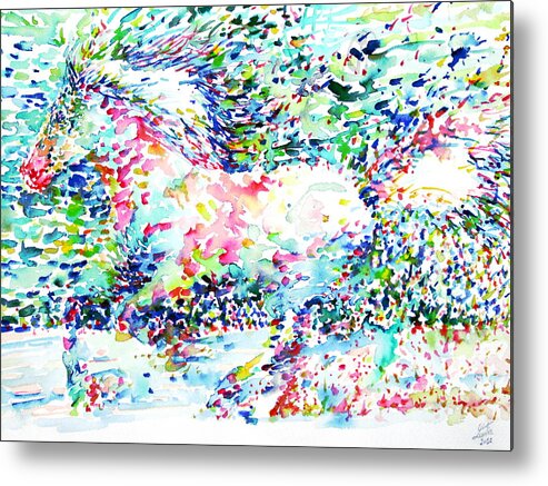 Horse Metal Print featuring the painting Horse Painting.32 by Fabrizio Cassetta