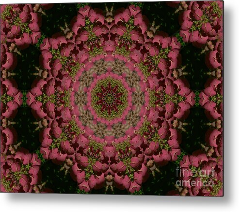 Kaleidoscope Metal Print featuring the photograph Hydrangea Mandala Mauve by MM Anderson