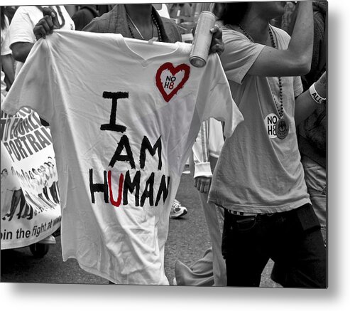 I Am Human Metal Print featuring the photograph I Am Human by Rebecca Dru