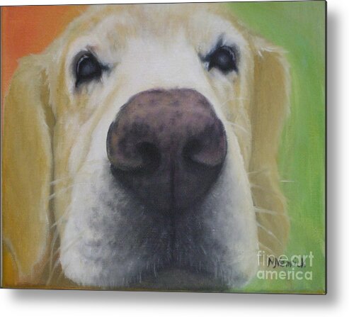 Dog Metal Print featuring the painting I Can See YOU by M J Venrick