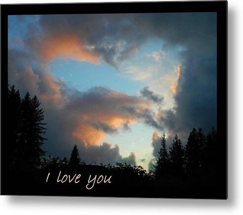 Holidays Metal Print featuring the photograph I Love You by Gallery Of Hope 