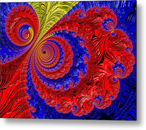 Fractal Metal Print featuring the digital art Illusions by HH Photography of Florida