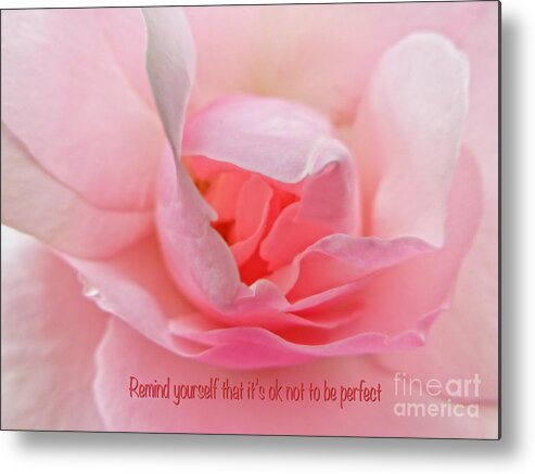 Rose Metal Print featuring the photograph Imperfect Rose by Dee Flouton