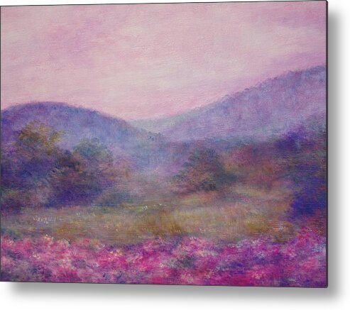 Impressionism Metal Print featuring the painting Impressionistic Foggy Summer Morning by Judith Cheng