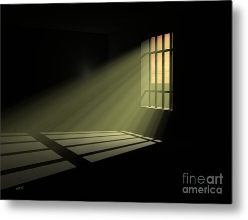 Jail Metal Print featuring the digital art In 30 Days Time by Phil Perkins