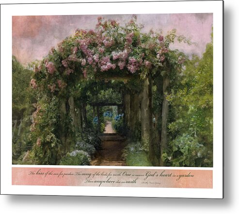 Garden Metal Print featuring the photograph In A Garden by Robin-Lee Vieira