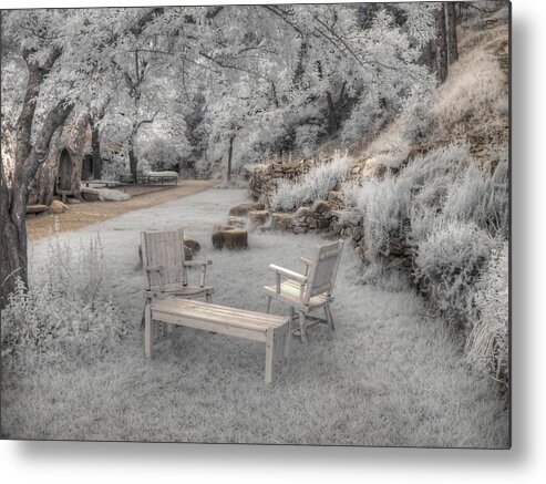 Infrared Metal Print featuring the photograph In Quiet Places by Jane Linders