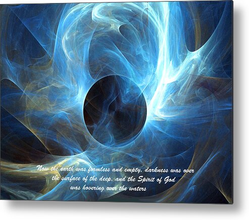 Christian Art Metal Print featuring the digital art In the Beginning by R Thomas Brass