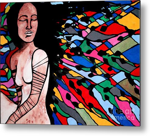 Indian Metal Print featuring the painting Indian Wave by Amy Sorrell