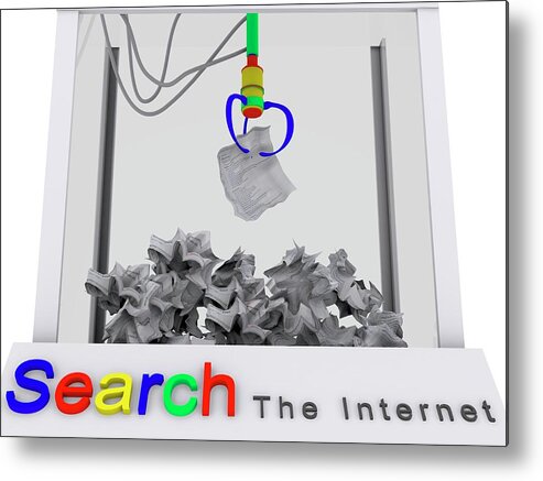 Grab Metal Print featuring the photograph Internet Search Engine by Christian Darkin