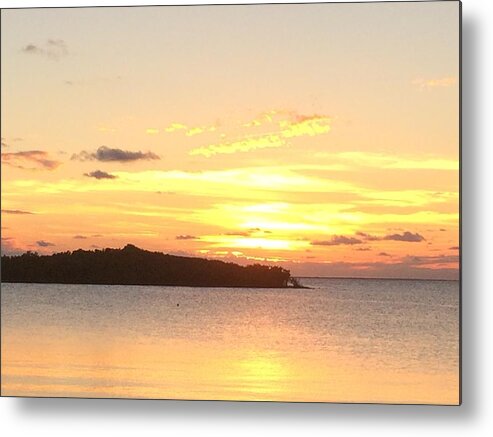 Island Sunset Metal Print featuring the photograph Island Sunset by Marian Lonzetta